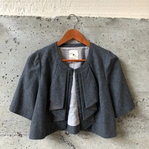 Eleveness (Anthropologie) Gray Wool Capelet